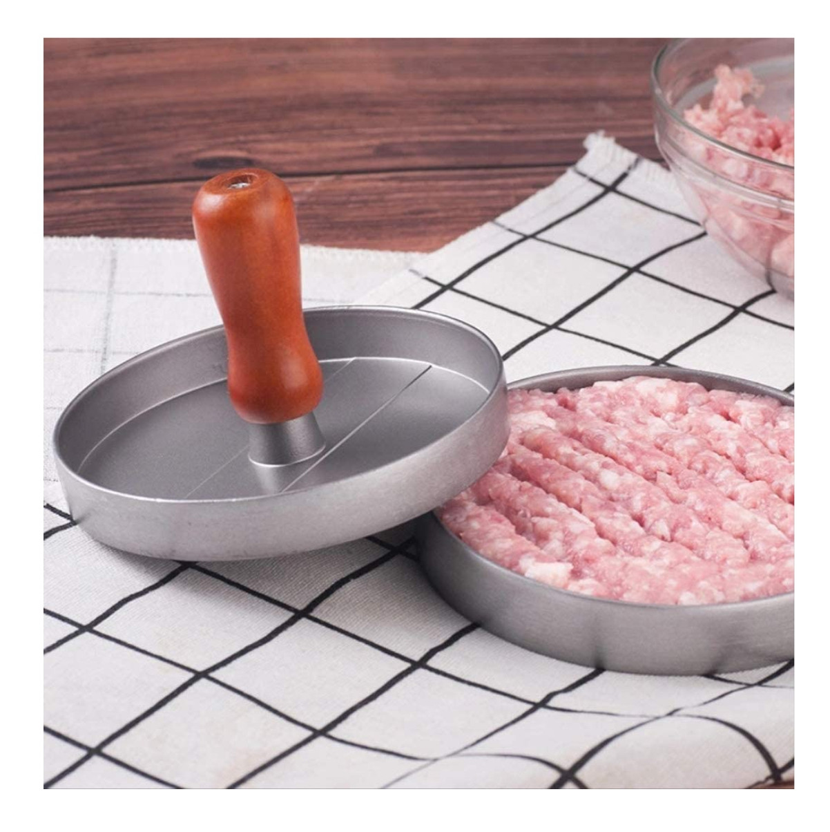 Miniatura 2 de Molde Prensa Carne Hamburguesa Metal